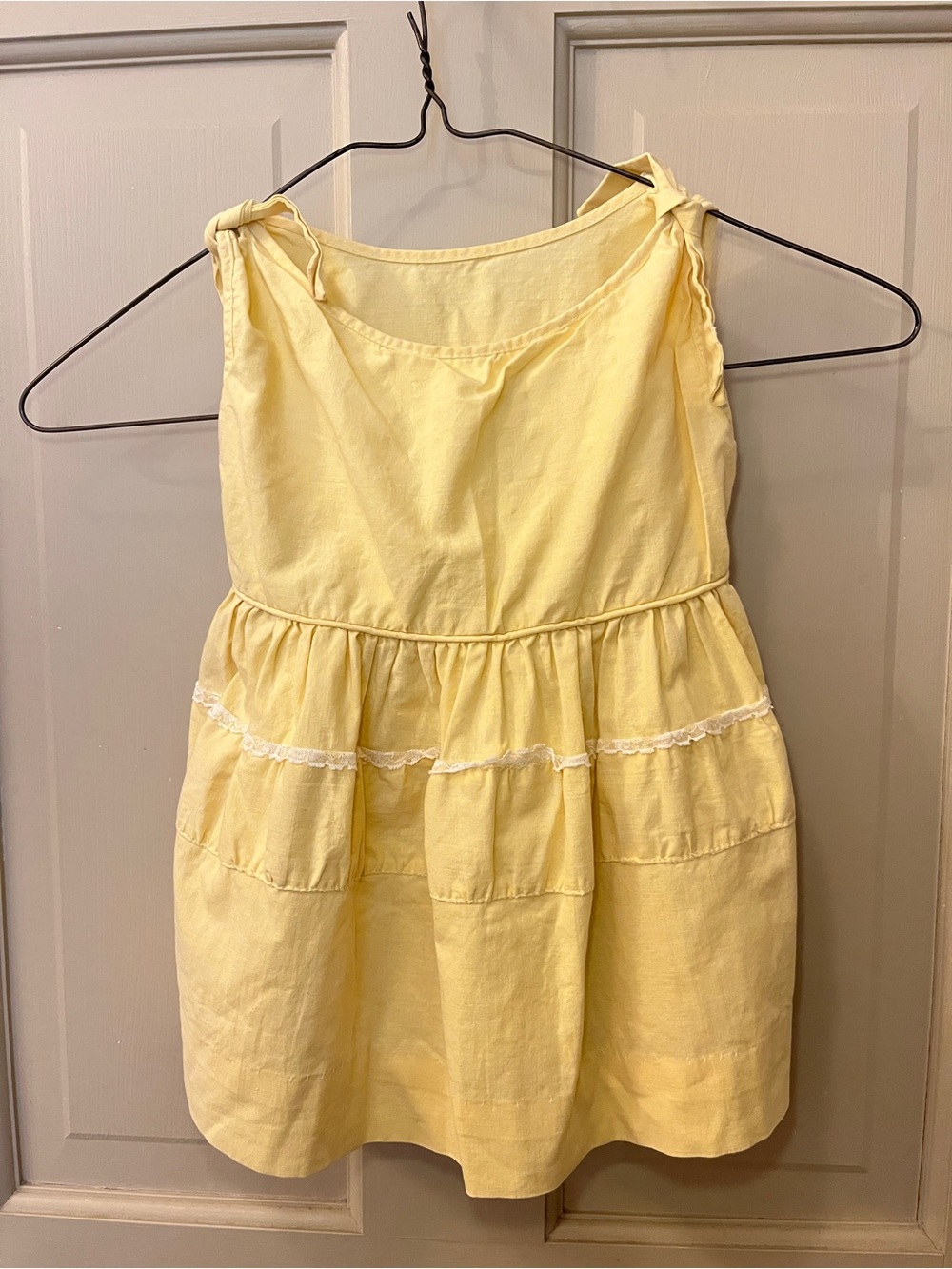 Vintage Girls Yellow Dress